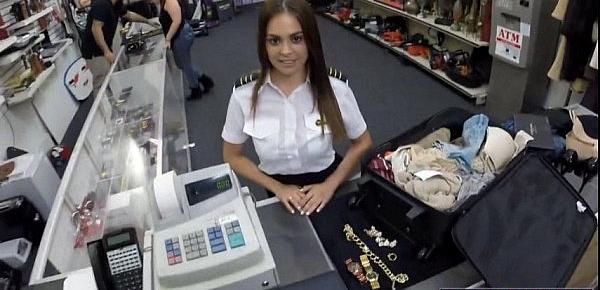  Latina flight attendant likes blowjobs